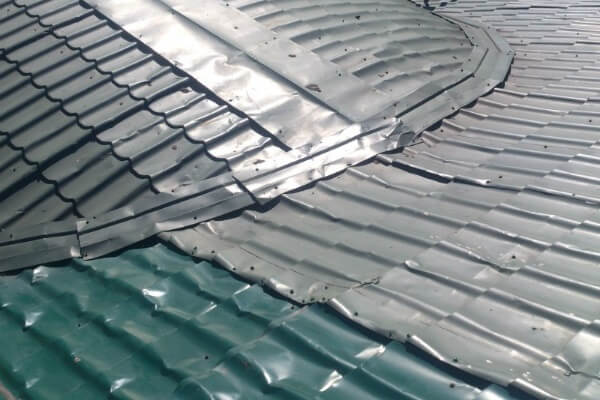 Металлочерепица с вмятинами